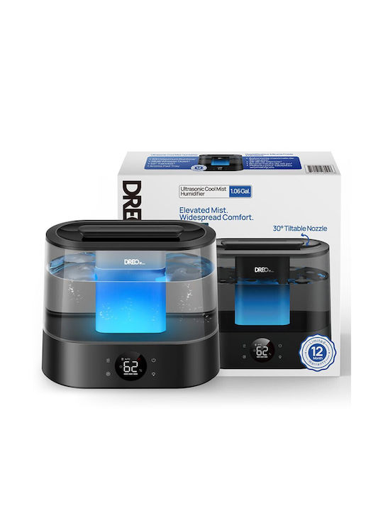 Dreo Led Συσκευή Αρωματοθεραπείας με Χρονοδιακόπτη Μαύρη 300ml