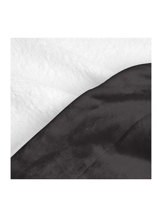 Ehome Sherpa Blanket Double 220x240cm Black Fleece Blanket Sheep Double 220x240 PROV-Black PROV-Black