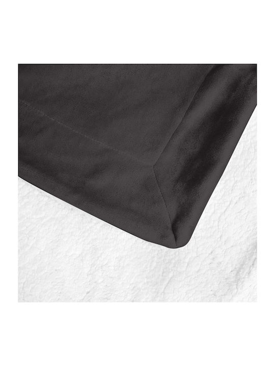 Ehome Sherpa Blanket Double 220x240cm Black Fleece Blanket Sheep Double 220x240 PROV-Black PROV-Black