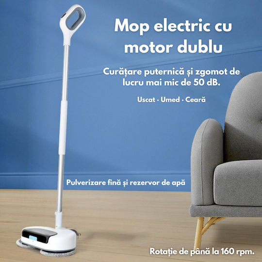 Electric Περιστρεφόμενη Επαναφορτιζόμενη Σφουγγαρίστρα με Σπρέι Ψεκασμού DB-0001