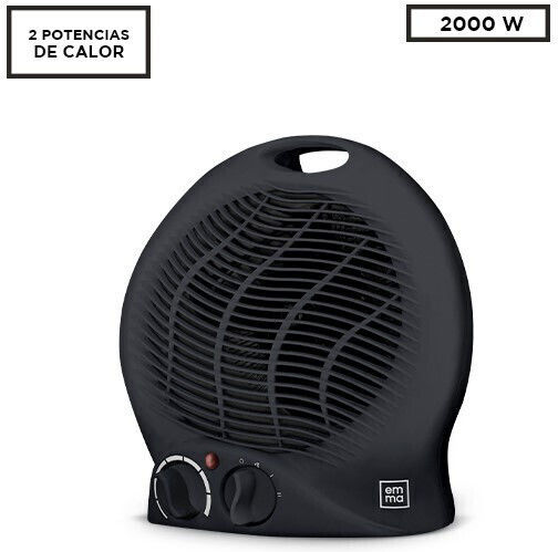Emma Вентилаторен нагревател Стая За под Черен 2000W