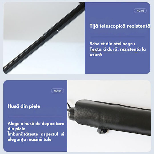 Parasolar Auto Tip Umbrelă Retractabilă Protecție UV Parbriz Auto Pliabil Ușor De Folosit Husă Elegantă Universal Parbriz Auto 140x79 Cm