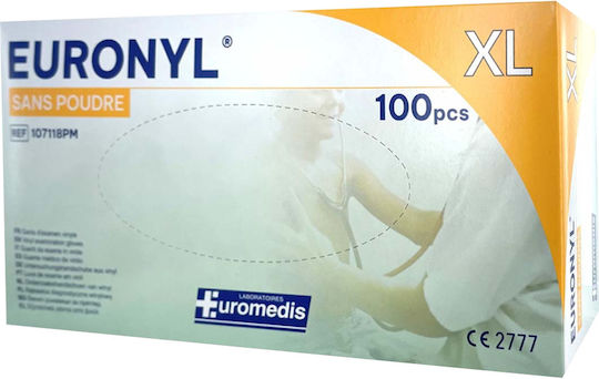Sis Box 100 Pulverfreie Untersuchungshandschuhe Medizinischer Gebrauch XL Weiße