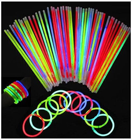 Glow Sticks Bracelets Sticks Various Colors Set 100 Pieces