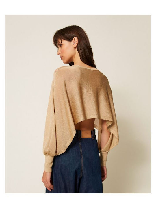 Γυναικείο Crop Top Μακρυμάνικο Μπεζ