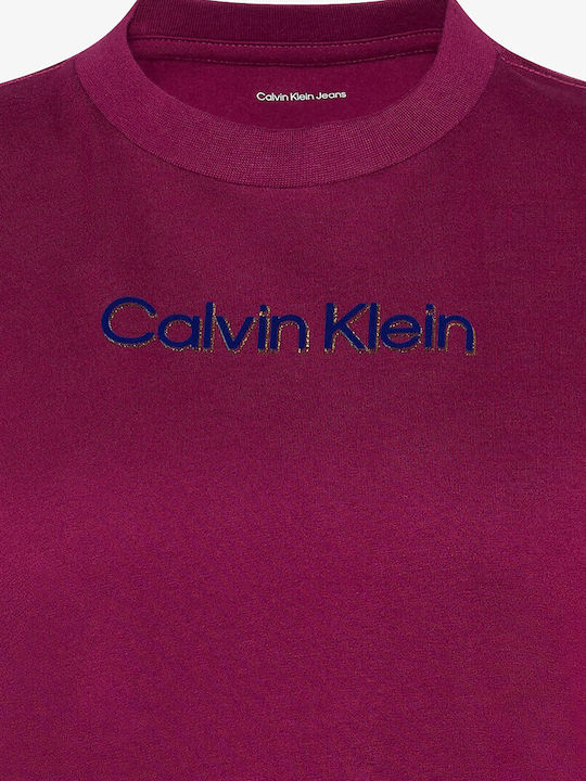 Calvin Klein T-Shirt Burgundisch