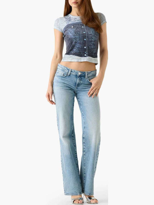 Women's Top with Spaghetti Straps Blue