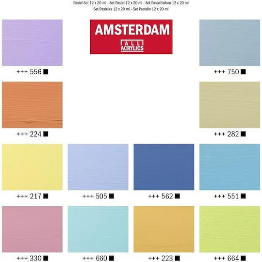 Royal Talens Amsterdam All Acrylics Standard Pastel 20ml 12τμχ