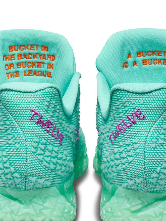 Ja 3 Twelve Time Low Basketball Shoes Bleached Turquoise Safety Orange Vivid Purple