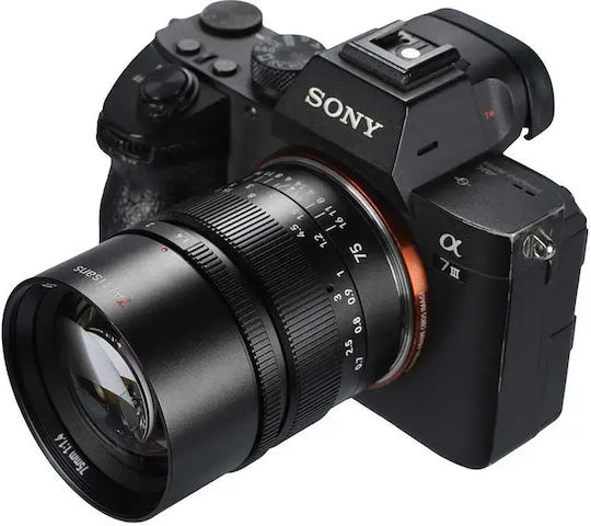 7artisans Full Frame Camera Lens 75mm f/1.4 Telephoto for Sony E Mount Black