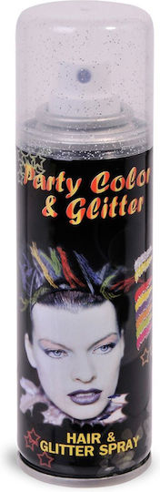 Party Color & Glitter Carnival Hair Spray for Halloween 125ml Silver