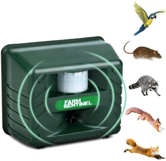 Aparat Repelent cu Ultrasunete și Alarmă Impermeabil cu Senzor de Mișcare Farm Sentinel Ultrasonic Repeller