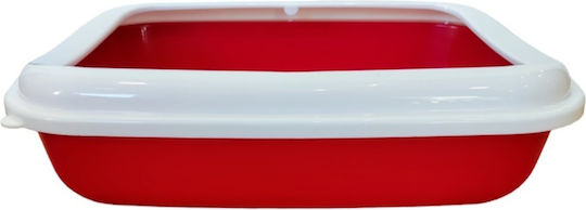 Georplast Λεκάνη Γάτας Κόκκινη Μ38 x Π28 x Υ10.5cm