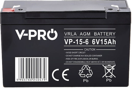 6V 15 Ah AGM Vpro Stationäre UPS-Batterie