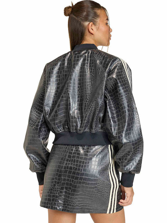 adidas Originals Τζιν Μπουφάν Μαύρο
