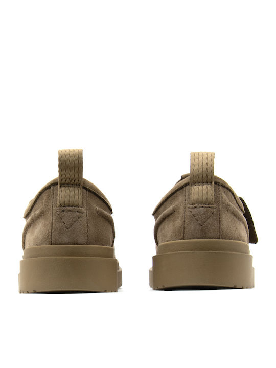 Polden Suede Ανδρικά Μοκασίνια σε Καφέ Χρώμα