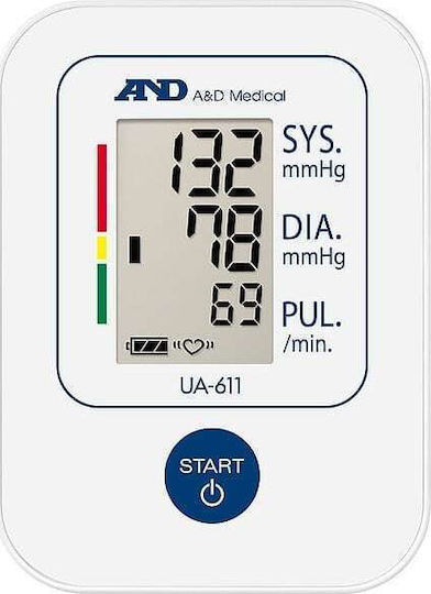 A&D UA-611 Plus Ηλεκτρονικό Πιεσόμετρο Μπράτσου Ακριβείας με ανίχνευση Αρρυθμίας