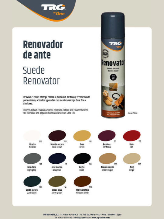 TRG Renovator-Spray Für Nubuk Wildleder Mikrofaser Schutz Navi Blau