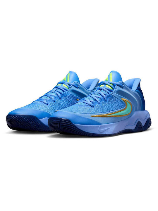 Giannis Immortality 4 Χαμηλά Μπασκετικά Παπούτσια Royal Pulse / Deep Royal / Volt / Hyper Turquoise