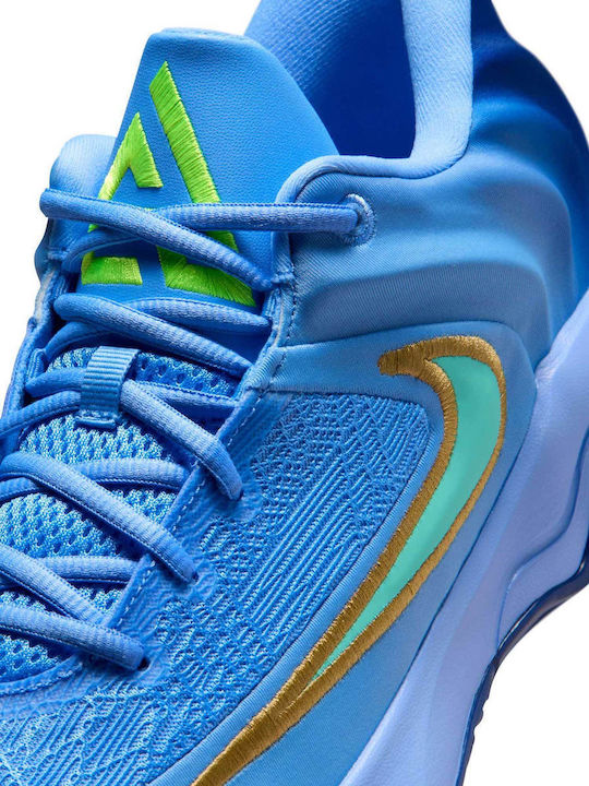 Giannis Immortality 4 Χαμηλά Μπασκετικά Παπούτσια Royal Pulse / Deep Royal / Volt / Hyper Turquoise