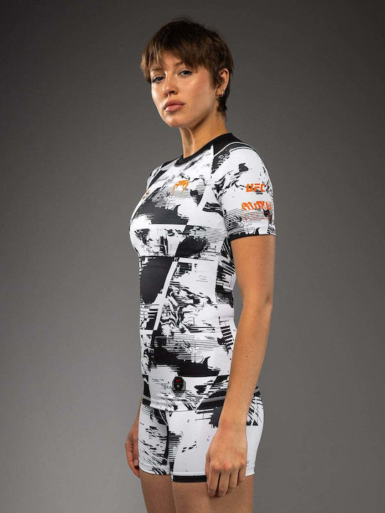 Venum Short Sleeve Shirt VNMUFC-00447-108 for MMA / Jiu-Jitsu White