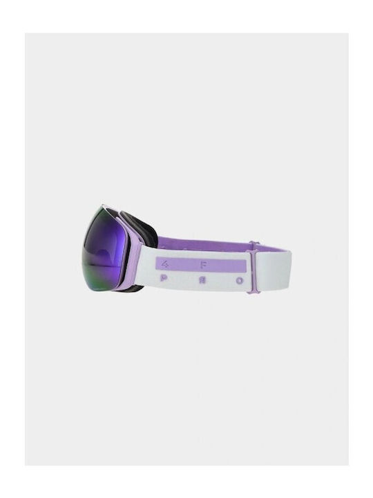 4F Μάσκα Σκι & Snowboard Ενηλίκων Πολύχρωμη με Φακό Polarized σε Πολύχρωμο Χρώμα