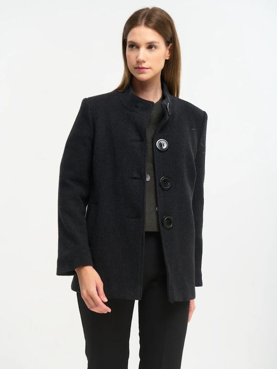 Fibes Kurz Damen Blazer Black
