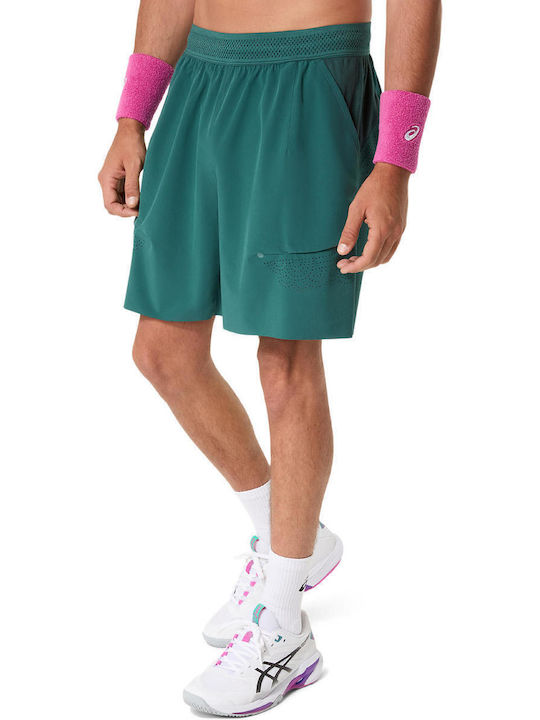 ASICS 2041A389-300 Men's Green Tennis Shorts