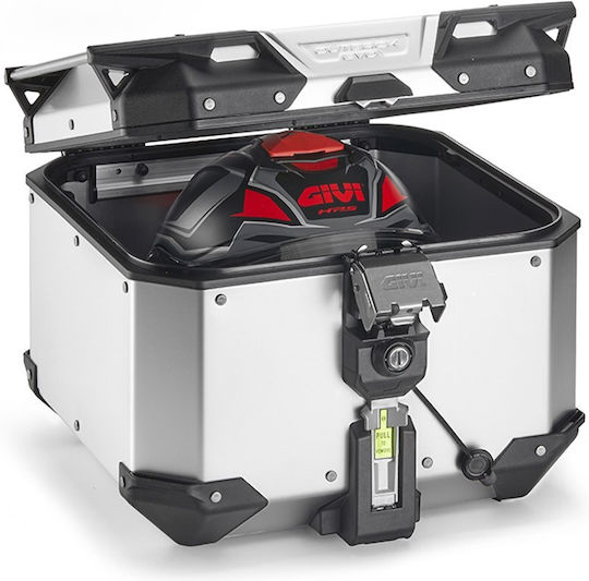 Givi Trekker Outback Evo Smart Motorcycle Top Case Monokey Aluminum 42lt Black