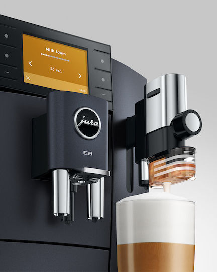 Jura E8 Cosmic Automatic Espresso Machine 1450W Pressure 15bar for Cappuccino with Grinder Black