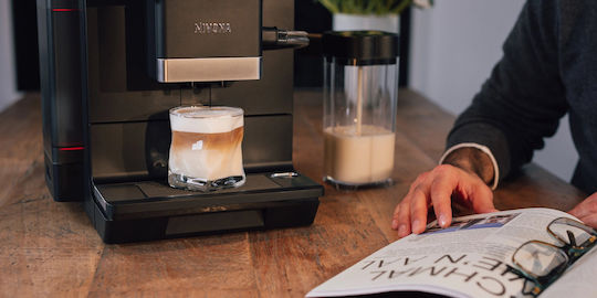 Nivo 9101 Automatic Espresso Machine 1465W Pressure 15bar for Cappuccino with Grinder Black