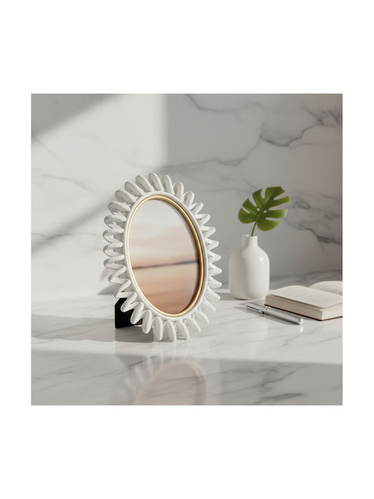 Polyresin Photo Frame with White Frame 2 Pieces