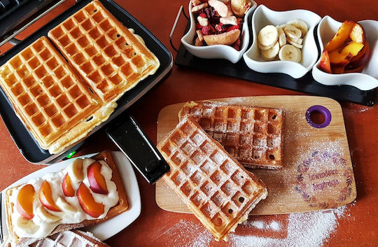 Dezal 301.5.1 Lwn Waffle Maker for Rectangular Waffles 2 Waffles 1300W