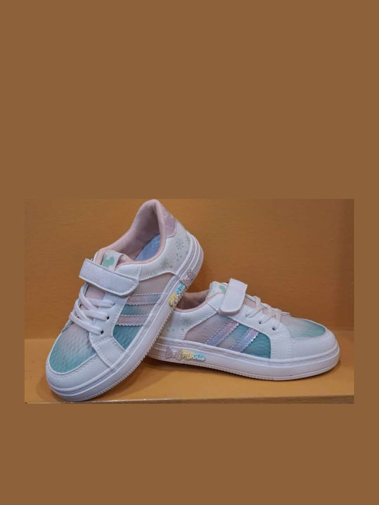 Kids Sneakers with Hoop & Loop Closure Lilac