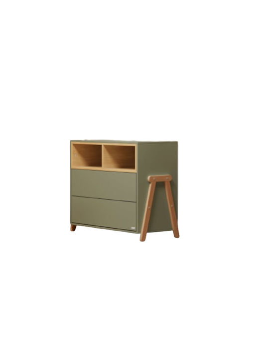 Baby Dresser with 2 Drawers Khaki 94x51x88cm
