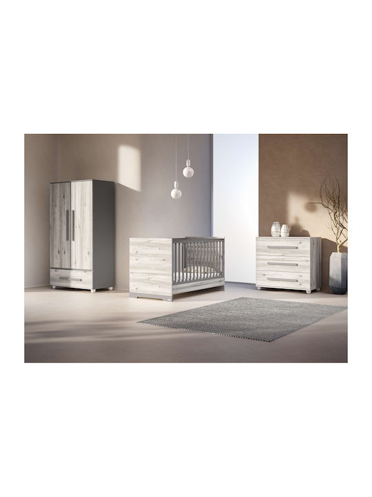 Alaska Baby Dresser with 3 Drawers Ecru 94x51x88cm