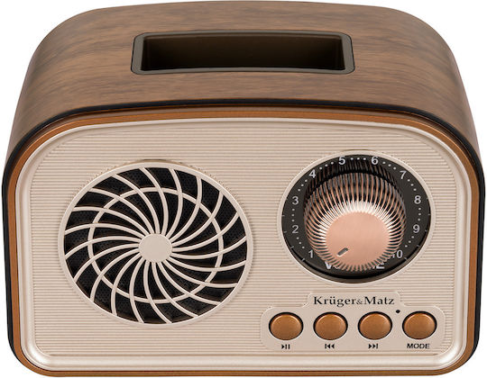Kruger & Matz KM0834 Retro Επιτραπέζιο Ραδιόφωνο με Bluetooth Καφέ