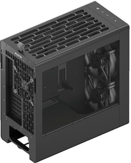 HAVN BF 360 Flow Gaming Midi-Turm Computergehäuse mit Seitenfenster Schwarz