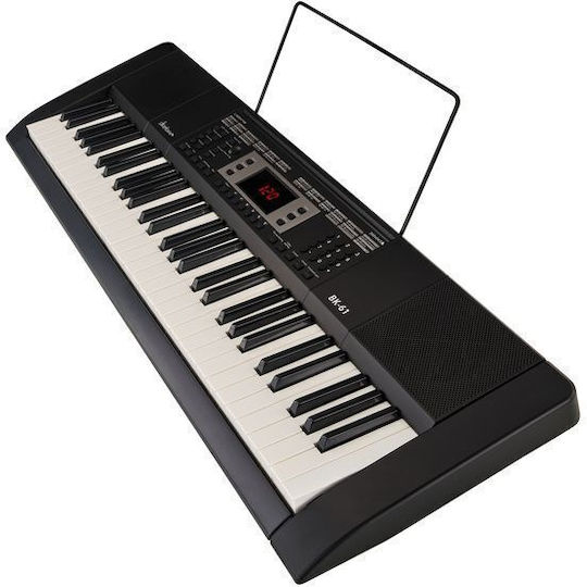 Startone Tastatur BK-61 mit 61 Tasten Standard Berührung mit Notenständer Schwarz