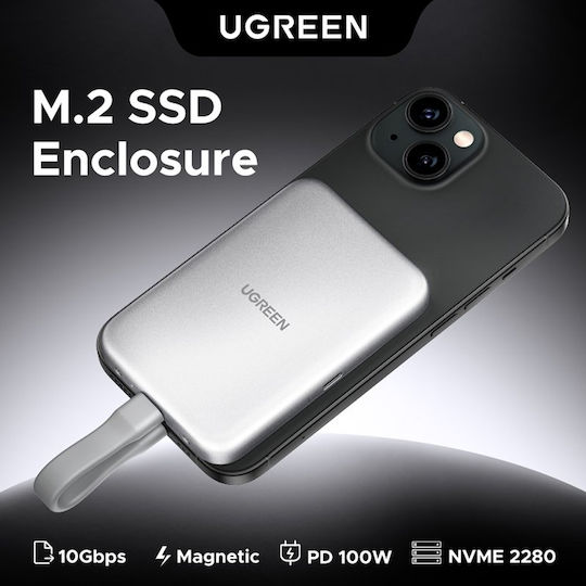 Ugreen D619 Κινητή Μαγνητική Θήκη Ssd M.2 Nvme 55151 Ugr55151