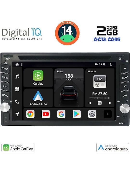 Digital IQ Auto-Audiosystem 2004 (Bluetooth/USB/WiFi/GPS/Apple-Carplay/Android-Auto) mit Touchscreen 6.5"