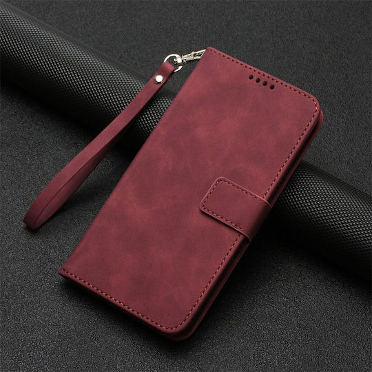 Brieftasche Synthetisches Leder / Silikon Burgundisch (Huawei P60, Huawei P60 Pro)