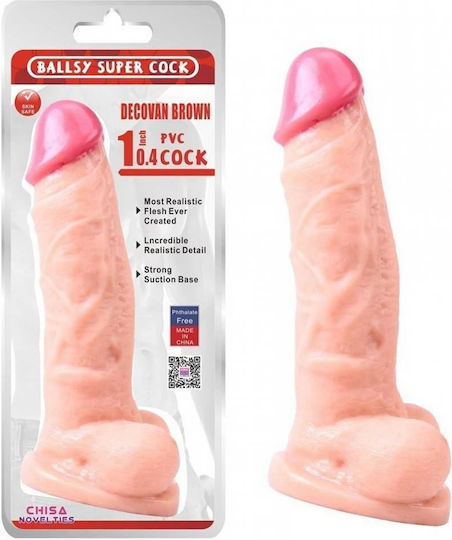 Large Thick Dildo – Chisa Novelties Ballsy Super Cock Decovan Beige 27cm