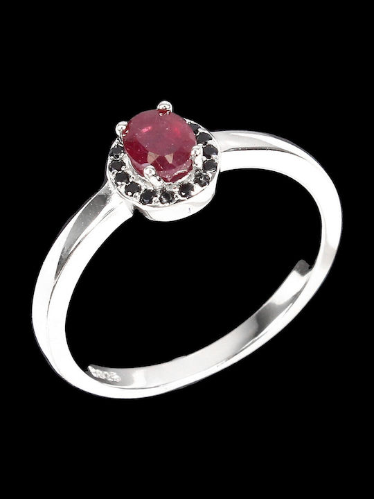 Delicate Natural Ruby Spinel Ring Size 17