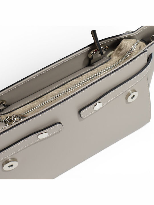 Leder Damentasche Handtasche Taupe