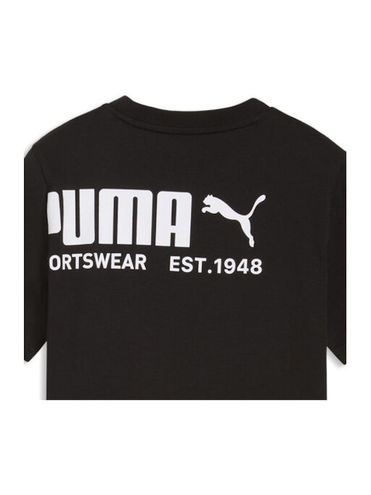 PUMA T-shirt Black/white