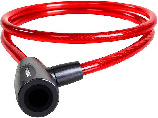 Avizar Flat Head Anti-theft Cable Key Lock Bikes Scooters Red Black