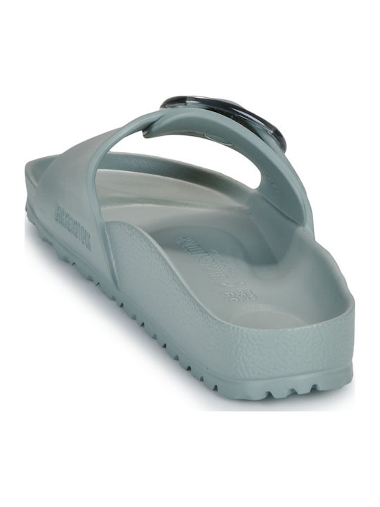 Madrid Big Buckle Slides in Blue Colour