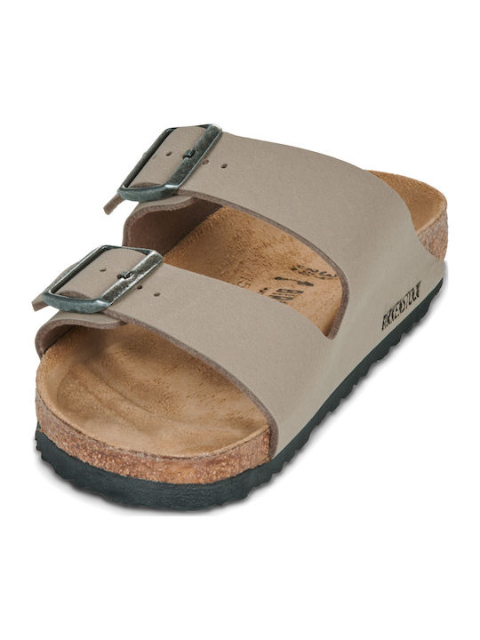 Women's Flat Sandals Beige Narrow Fit