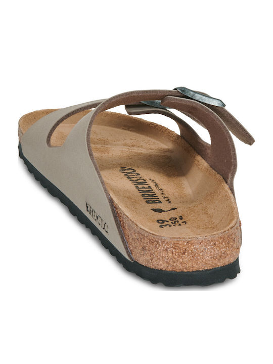 Women's Flat Sandals Beige Narrow Fit